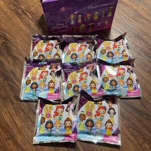 Disney Princess Figural Bag Clip Mystery Bag Set of 8